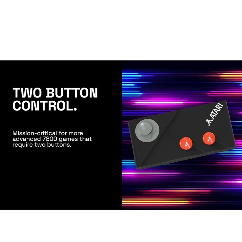 Atari 7800+ Video Game Console - Black with wireless controller HDMI Output - Picture 5 of 5